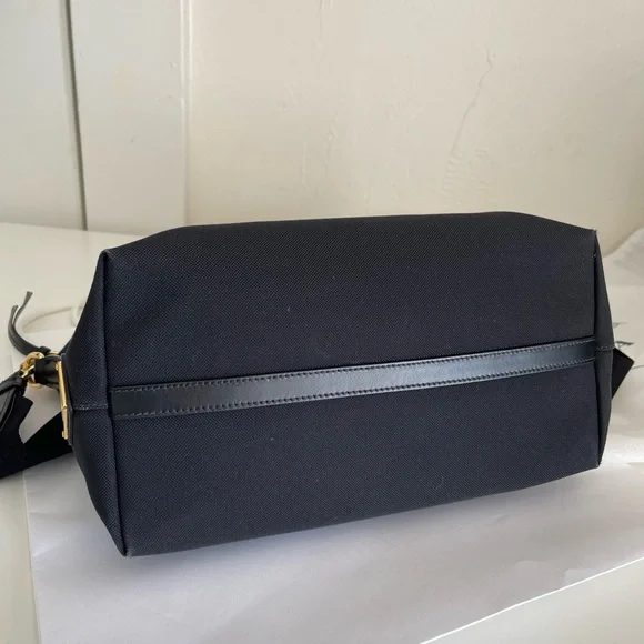 Prada Logo Jacquard Black Canvas Satchel - Authentic - Picture 8 of 15